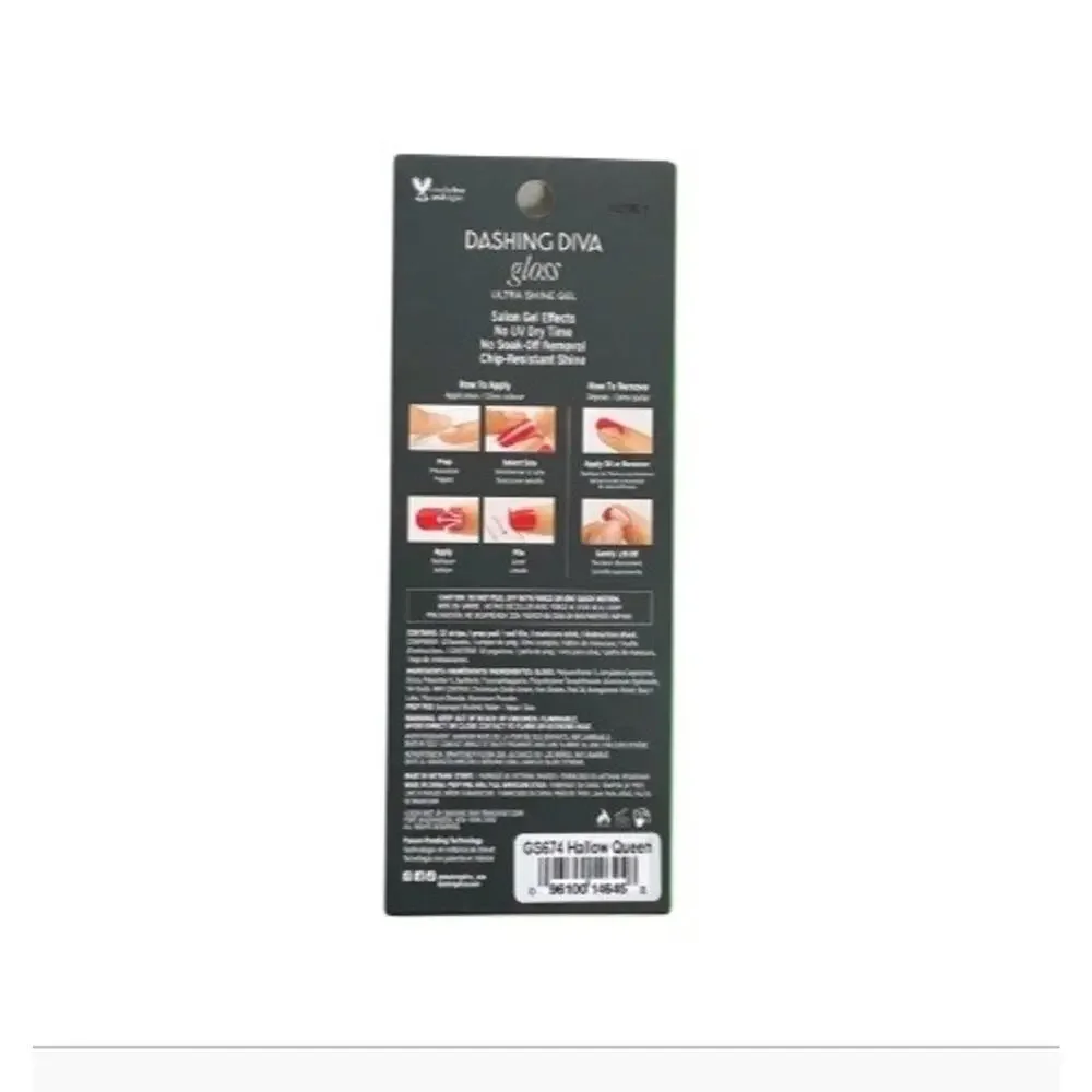 Halloween Nail Srickers Dashing Diva Gloss Nail Strips UV Free Gel 2 Pack